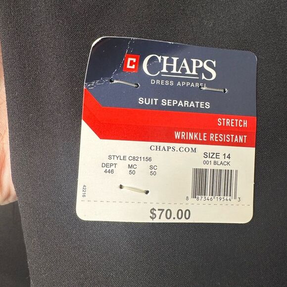Chaps Boys Black Men's Blazer/Clip Tie bundle Size 14 NWT - Picture 6 of 8